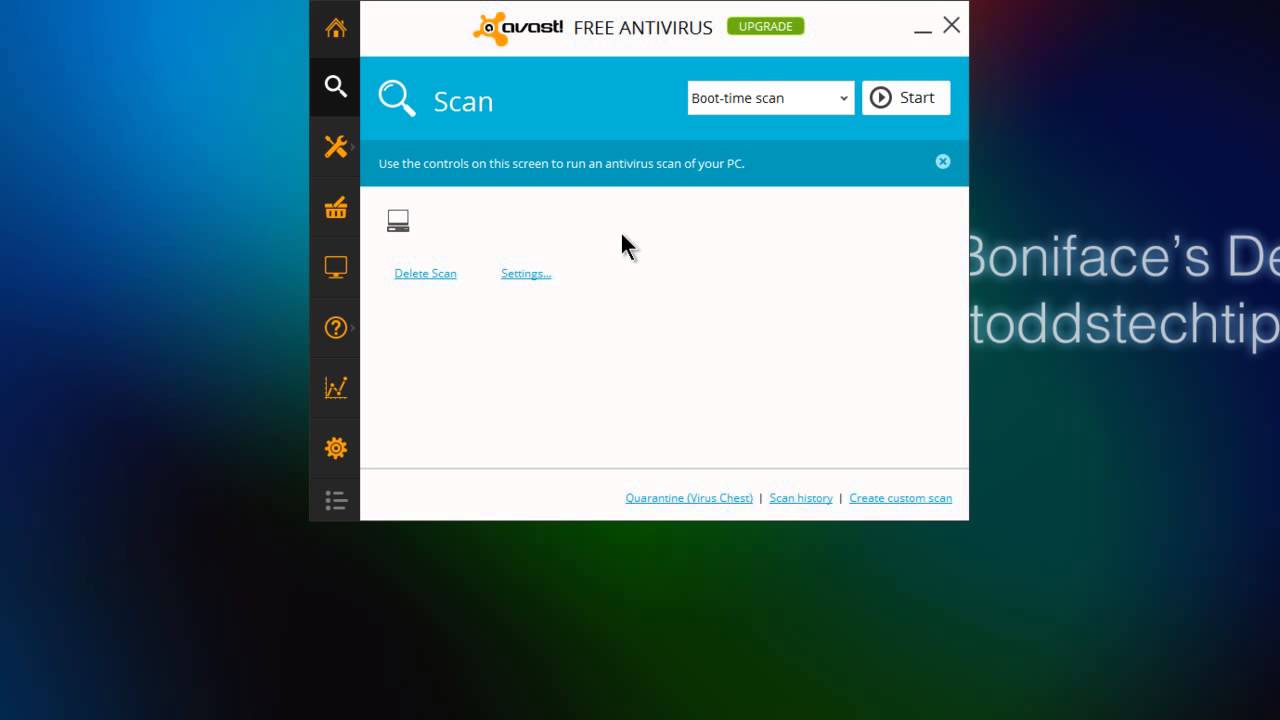 Boot time scan for avast 2017